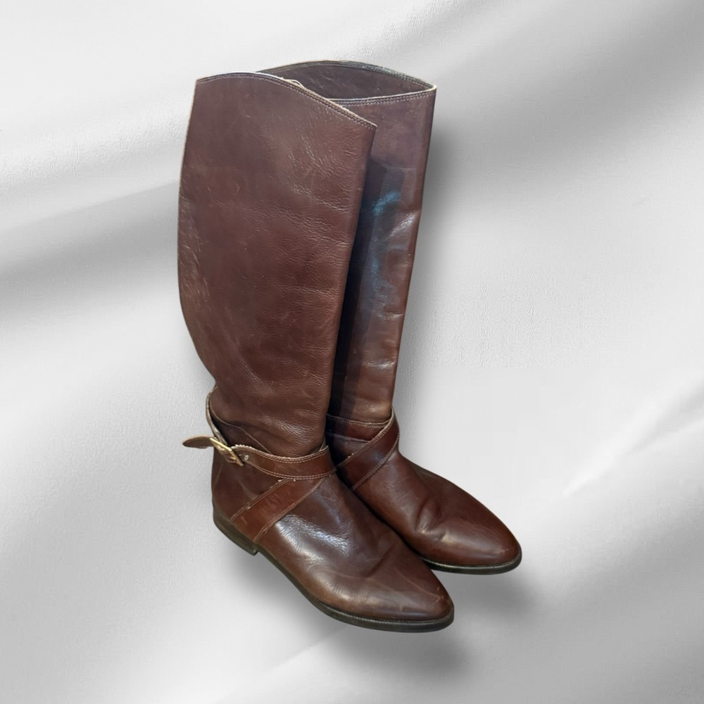 Joan & David Brown Tall Leather Boots